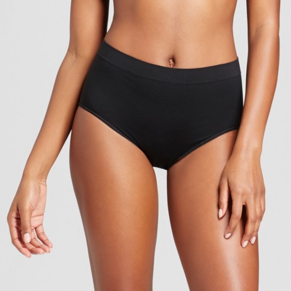 NEW Black 2-pk Seamless Mid-Rise Hipster Panties - Picture 2 of 3